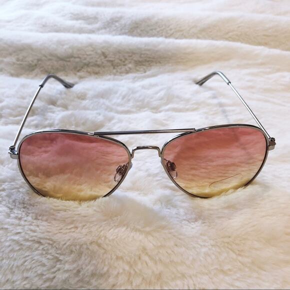 Rosalia Pink Yellow Full Rim Aviator Sunglasses - Picture 5 of 9